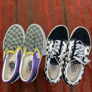 Slip-on Vans & Old Skol checkered vans